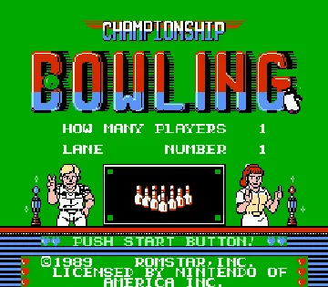 Championship Bowling (USA) screen shot title